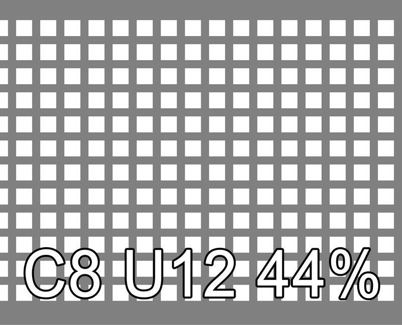 1 - Lochblech Edelstahl 1.4307 1000x2000x2 C8 U12 44.4%