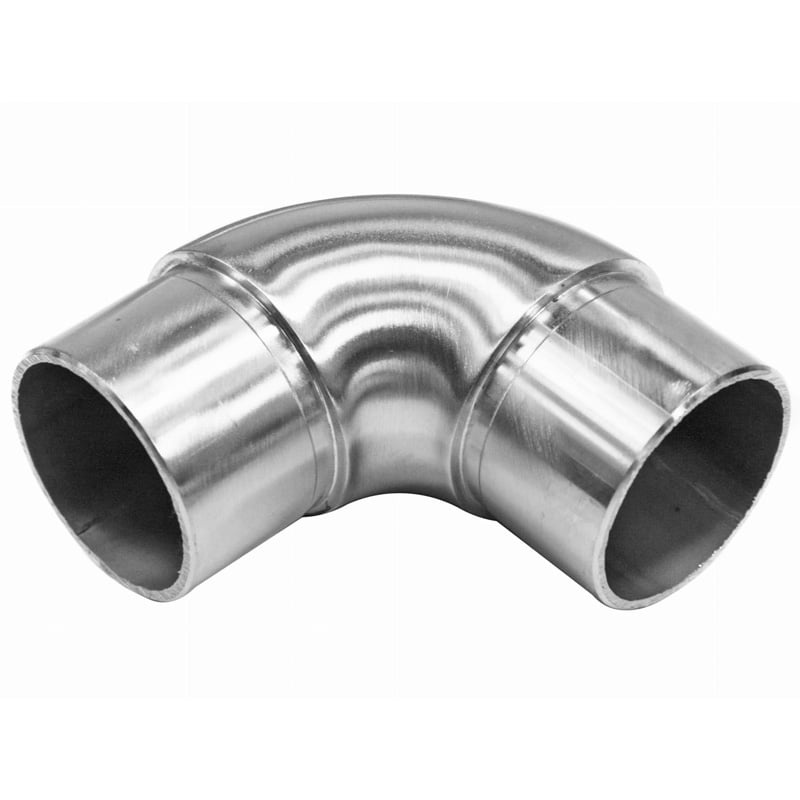 1 - Handlauf 42,4x2mm Winkel 90° für 42,4x2mm AISI 304 SATINIERT