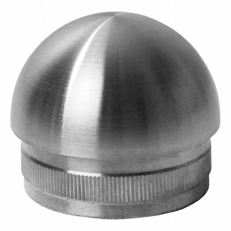 1 - Handlauf 42,4x2mm Endkappe für 42,4x2mm AISI 304 SATINIERT rund