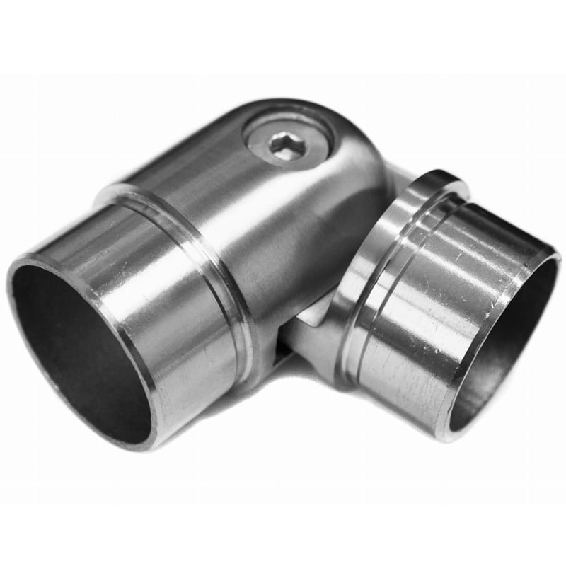 1 - Handlauf 42,4x2mm Flexibler Winkel -90° bis +90° für 42,4x2mm AISI 304 SATINIERT