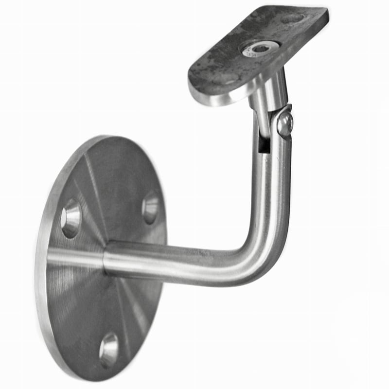 1 - Handlauf 42,4x2mm Wandbefestigung für flexibles Handlaufrohr 42,4mm AISI 304 SATINIERT