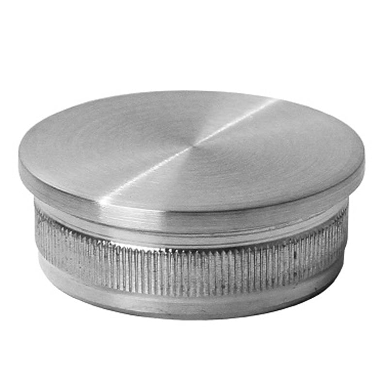 1 - Handlauf 42,4x2mm Endkappe für 42,4x2mm AISI 304 SATINIERT flach