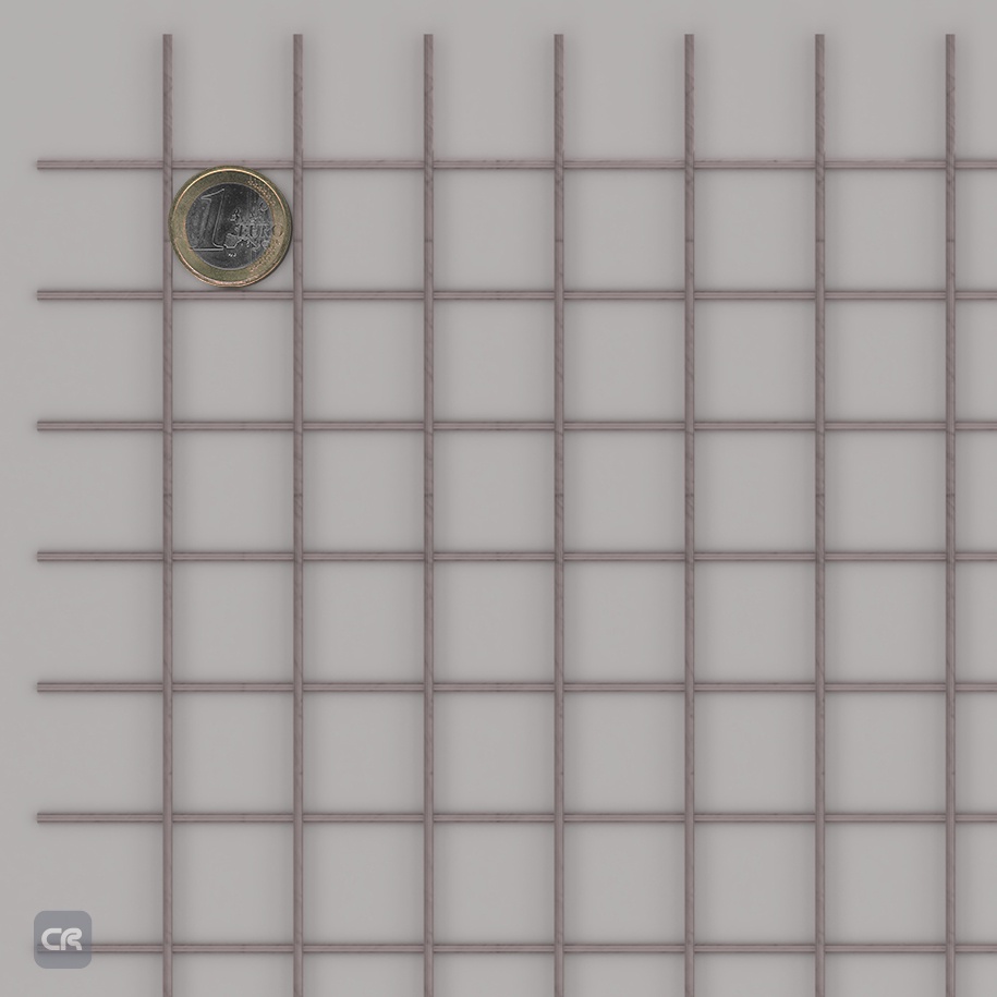 1 - Punktschweißgitter Stahl 25x25x3 2000x1000mm