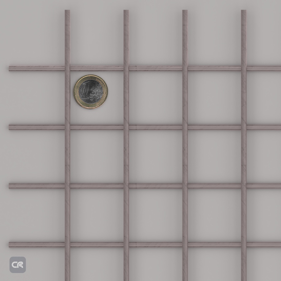 Punktschweißgitter Stahl 40x40x4 1500x3000mm