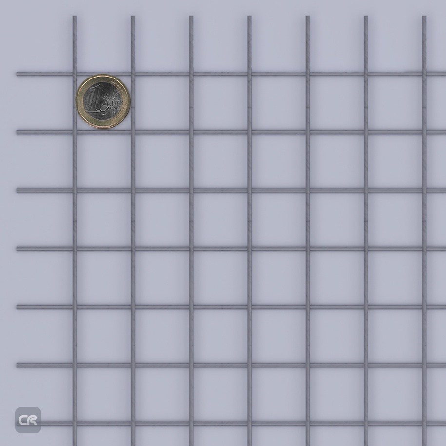 1 - Punktschweißgitter Edelstahl 1.4301 25x25x3 2000x1000mm