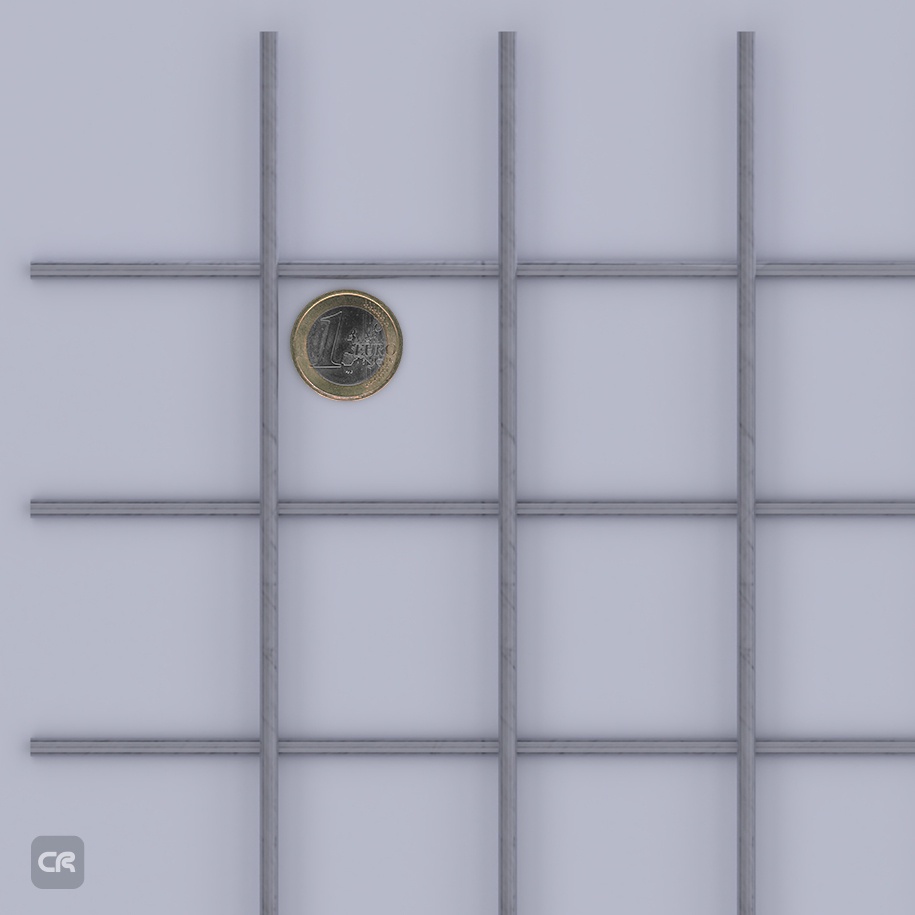 1 - Punktschweißgitter Edelstahl 1.4301 50x50x4 2000x1000mm