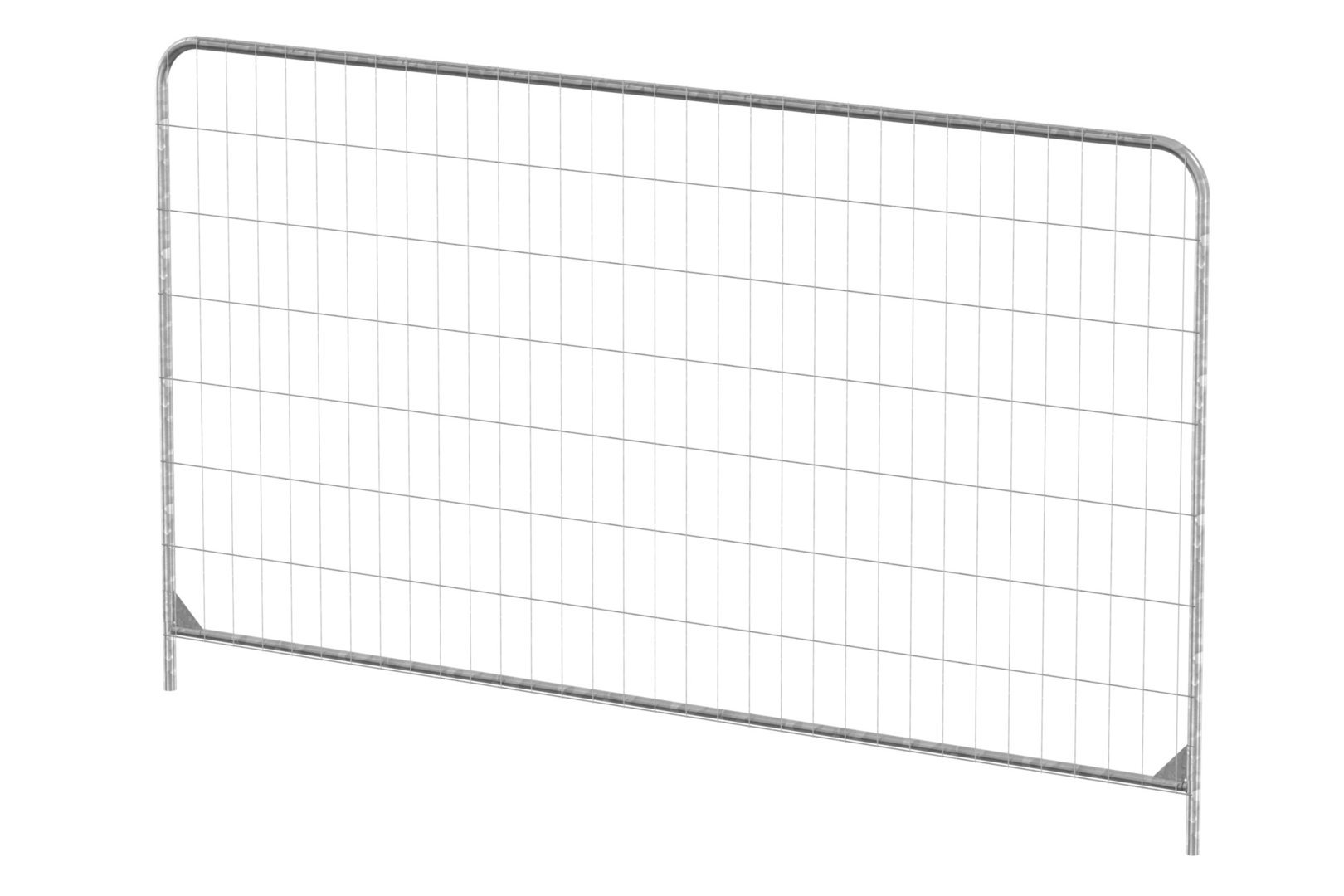 1 - Bauzäune Profi Bauzaunelement Round-Top (12,4 Kg) 3450x2000mm