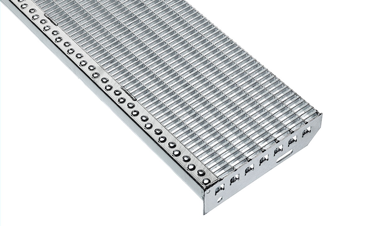 Pressrost-Stufen Pressrost-Stufen, Stahl S235JR, Maschenweite 30 x 10, verzinkt PR 30 x 2 / 33 x 11 (TS) 600mm x (QS) 270mm