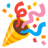 Celebration party popper with confetti